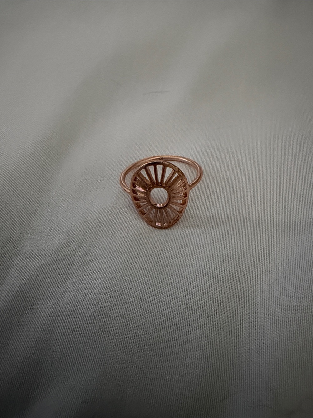 Rose Gold Sunburst Filigree Ring for Women